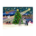 Xmas Magic-Aussie Cattle Dog pair t-shirts by ChristmasMagicDogs Xmas Magic-Aussie Cattle Dog pair t-shirts