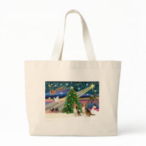 Xmas Magic Beagle Pair Tote Bag