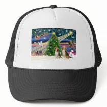 Xmas Magic Beagle Pair Mesh Hat