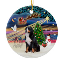 Xmas Magic - Bernese Mountain Dog 2 Christmas Ornaments