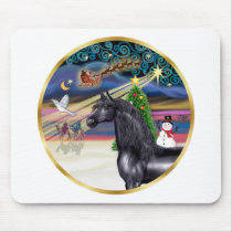Xmas Magic - Black Arabian Horse mousepads by heartsonggallery Xmas Magic - Black Arabian Horse mousepads