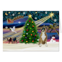 Xmas Magic-Boxer (#1) Greeting Card