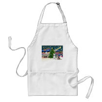 Xmas Magic-Bull Terrier Pair Apron