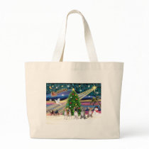 Xmas Magic-Chihuahuas (four) Canvas Bag