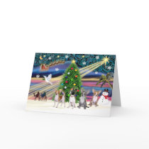 Xmas Magic-Chihuahuas (four) Card