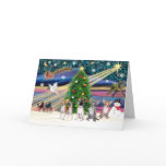 Xmas Magic-Chihuahuas (four) cards