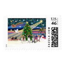 Xmas Magic-Chihuahuas (four) Postage Stamp