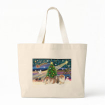 Xmas Magic-Chow  Pair Canvas Bag