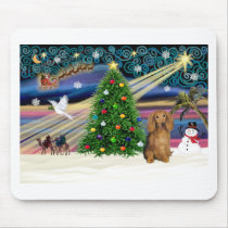 Xmas Magic-Dachshund LH-Sable mousepads