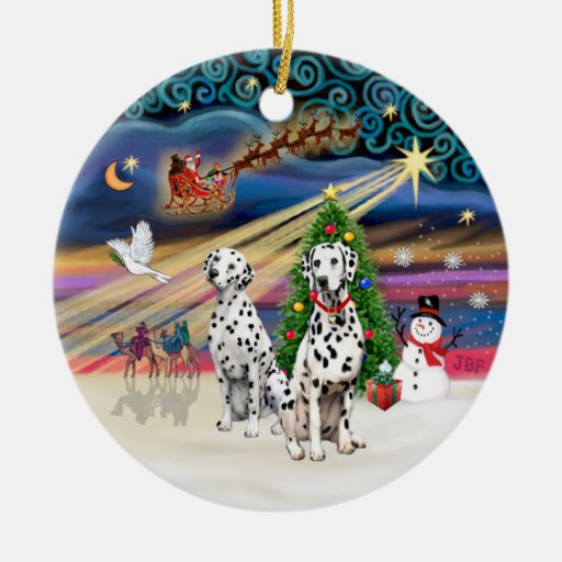xmas magic dalmatians two christmas tree ornaments xmas magic dalmatians two christmas tree ornaments