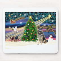 Xmas Magic-G Shep Dark Mouse Mats