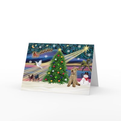 Xmas Magic-Lakeland Terrier Greeting Card by ChristmasMagicDogs