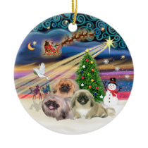 Xmas Magic - Pekingese (Three) Ornaments