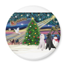 XMAS MAGIC-Poodle ST-Pair2 magnets by ChristmasMagicDogs XMAS MAGIC-Poodle ST-Pair2 magnets
