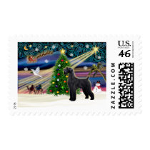 Xmas Magic-Schnauzer-Blk-Giant Postage Stamp
