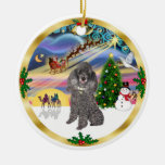 Xmas Magic - Silver Toy Poodle Ornaments