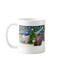 Xmas Magic - Two Maine Coon cats Mugs