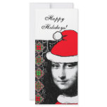 Xmas Mona Lisa rack card