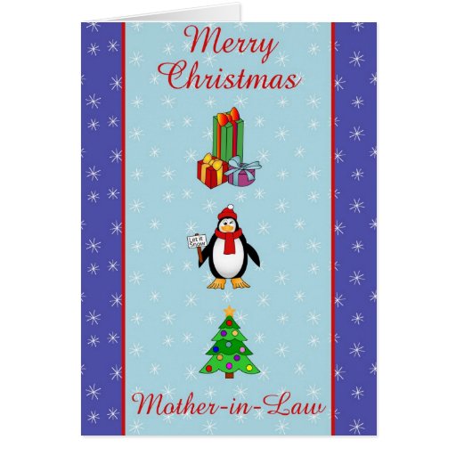 Xmas Mother in Law greeting card | Zazzle