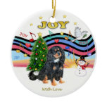 Xmas Music 1 - Cavalier (Black and Tan) Ornament