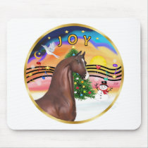 Xmas Music 2 - Brown Arabian Horse mousepads by heartsonggallery Xmas Music 2 - Brown Arabian Horse mousepads