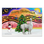 Xmas Music 2 - Llama 12 Greeting Card