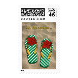 Xmas Party Flip Flops Postage Stamp