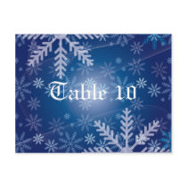 Xmas party table number postcards