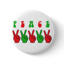 Xmas Peace Hands buttons