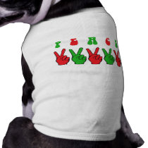 Xmas Peace Hands pet clothing by JuJuGarden Xmas Peace Hands pet clothing