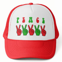 Xmas Peace Hands hats