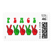 Xmas Peace Hands Postage postage