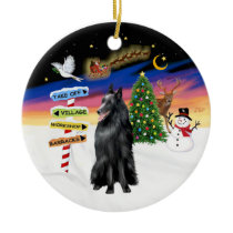 Xmas Signs - Belgian Sheepdog Ornament