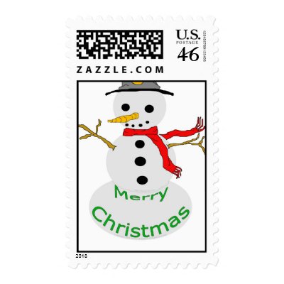 Xmas Snowman Stamp by DavidBradshaw