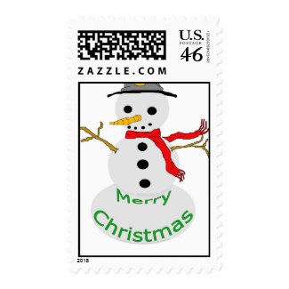 Xmas Snowman stamp