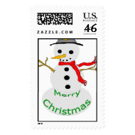 Xmas Snowman stamp