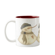 Xmas Snowmans Heart Mug mug