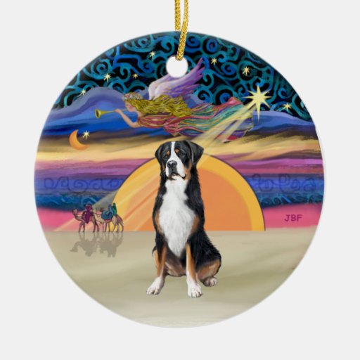 Xmas Star - Greater Swiss Mountain Dog Christmas Ornaments
