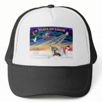 Xmas Sunrise - Four Italian Greyhounds hats