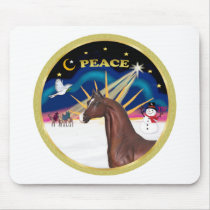 Xmas Sunrise PEACE - Brown Arabian Horse mousepads by heartsonggallery Xmas Sunrise PEACE - Brown Arabian Horse mousepads