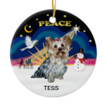 Xmas Sunrise - Yorkie (T), TESS Christmas Ornaments