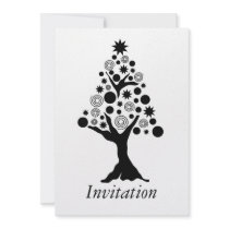Xmas tree 2 W&B Invitation