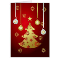 xmas, star, gold, tree, decoration, cute, art, design, red, winter, eve, happy-holidays, funny, christmas, pop, seasonal, greeting-cards, Kort med brugerdefineret grafisk design