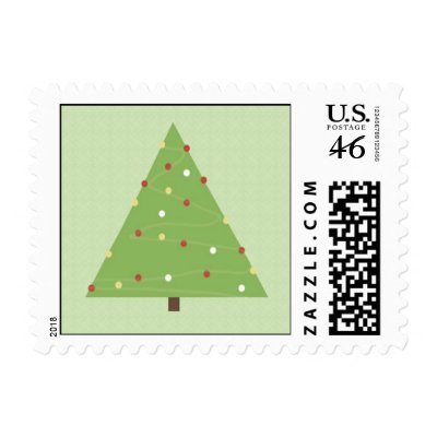 xmas tree postage stamps by andsomeverses