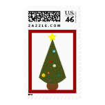 xmas tree postage stamp
