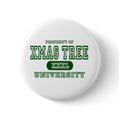 Xmas Tree University Buttons by universityshirts