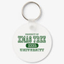 Xmas Tree University keychains