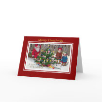 Xmas Vintage Card Merry Christmas