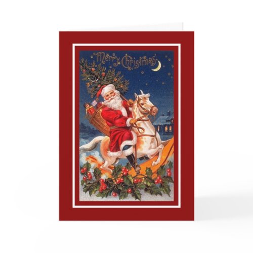 Xmas Vintage Card Merry Christmas Santa card