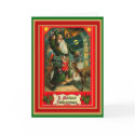 Xmas Vintage Card Merry Christmas Santa by Zazzle_Vintage Xmas Vintage Card Merry Christmas Santa